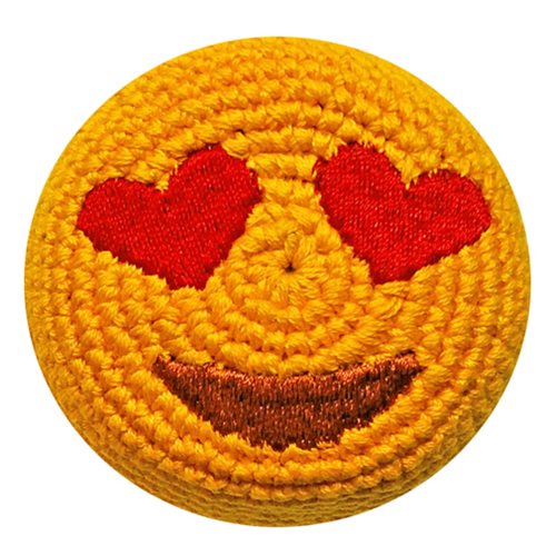 Emoji Heart Eyes Smile Crocheted Footbag